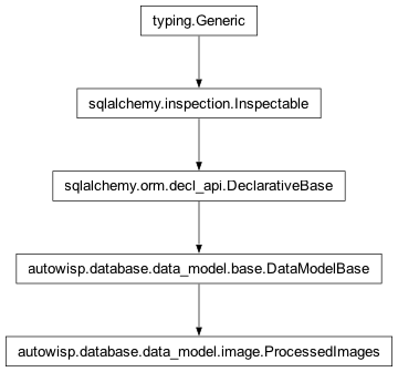 Inheritance diagram of autowisp.database.data_model.image.ProcessedImages
